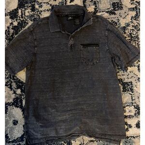 Harley Davidson Polo, Grey Striped, Mens XL
